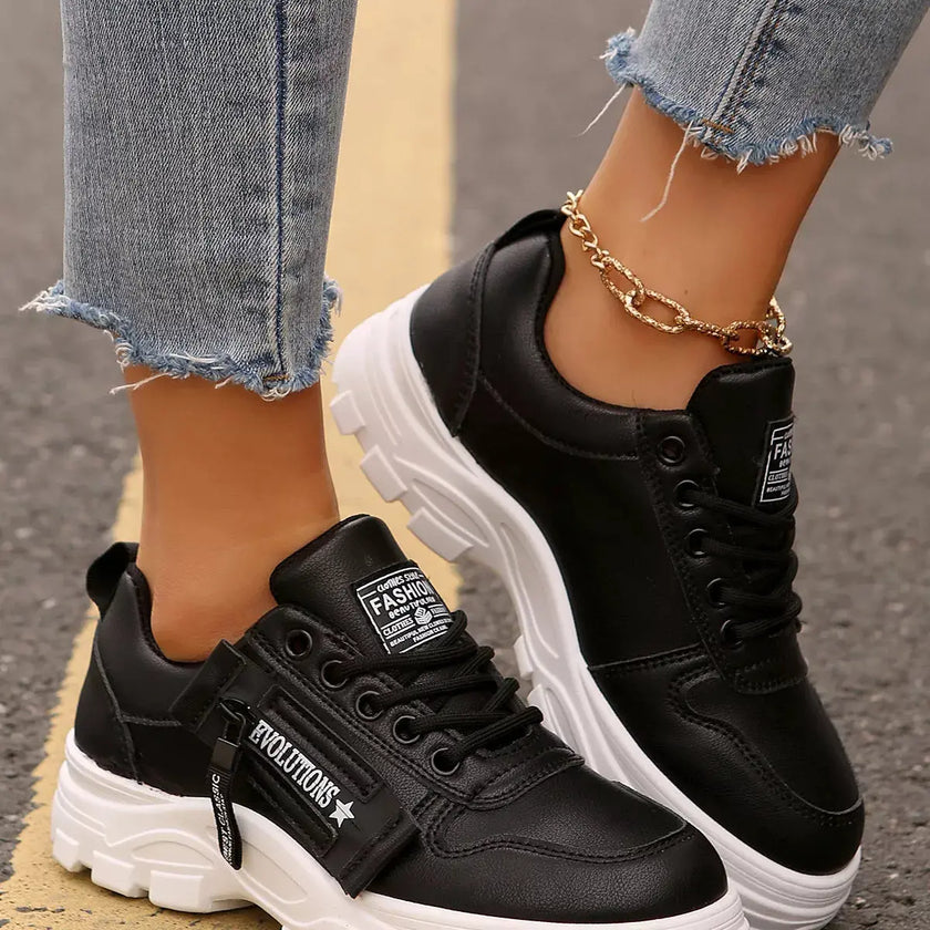 Lace Up Round Toe Athletic  Style Ratio