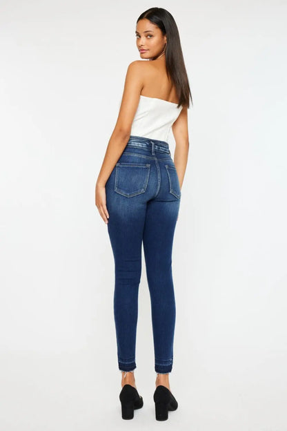 Kancan High Rise Ankle Skinny Jeans Trendsi
