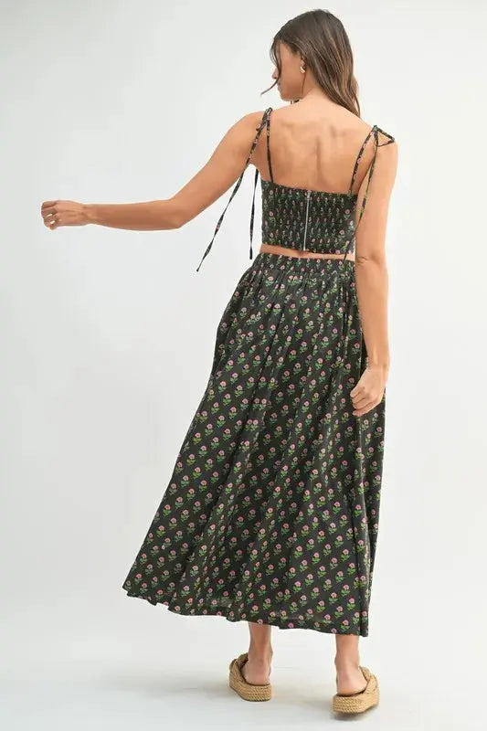 MABLE Floral Crop Top and Skirt Set  Style Ratio