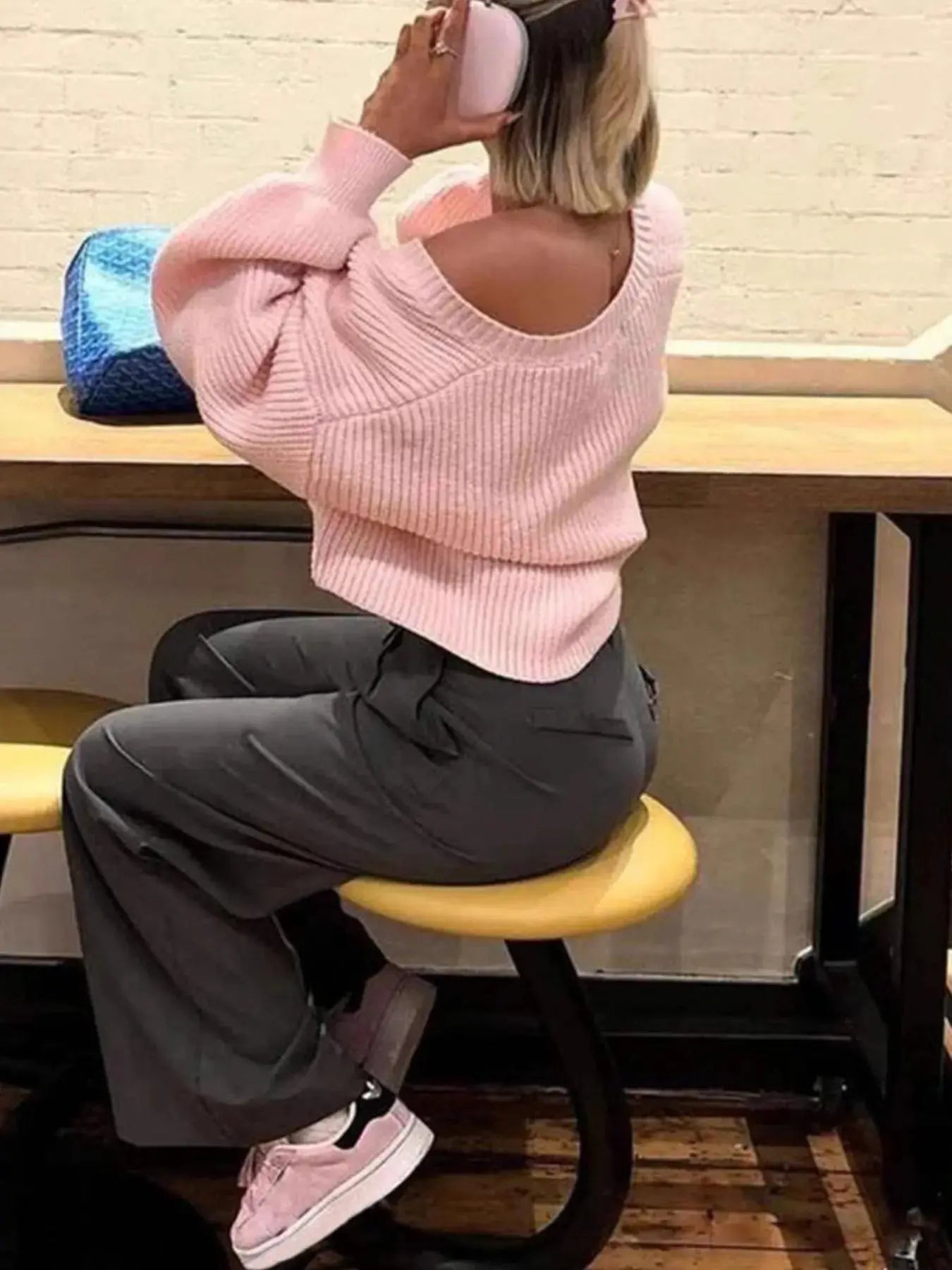 Ribbed Knit Open Front Cardigan with Cozy Oversized Fit  Style Ratio