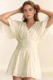 Davi & Dani Batwing Sleeve Waist Belt Romper  Style Ratio