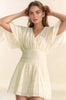 Davi & Dani Batwing Sleeve Waist Belt Romper  Style Ratio