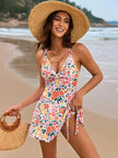 Twisted Front Crisscross Double Spaghetti Strap One-Piece Swimwear  Style Ratio