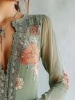Lace Detail Floral Blouse  Style Ratio