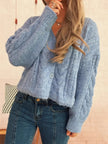 Cable Knit Button-Up Cardigan  Style Ratio