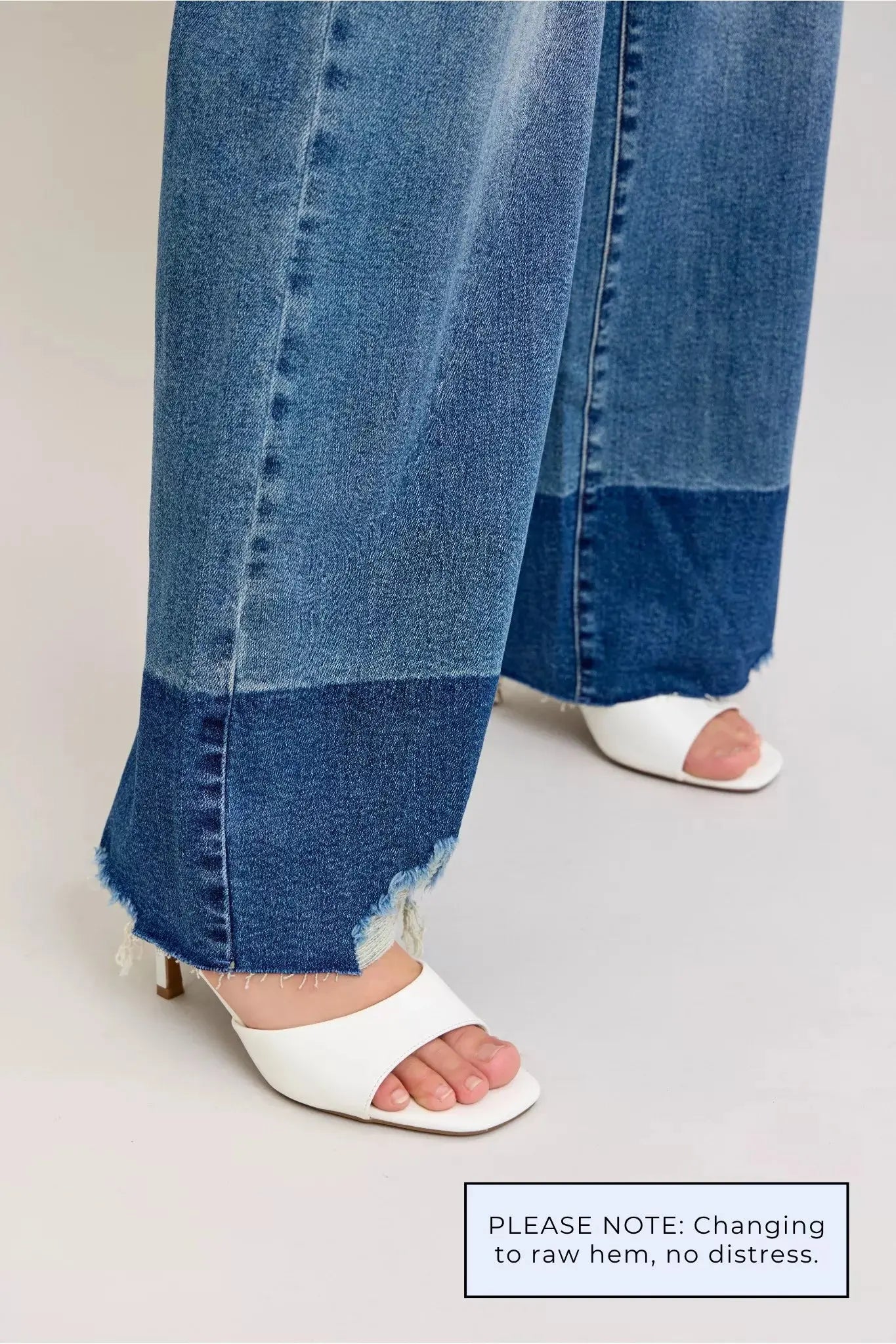 Judy Blue Raw Hem High Waist Column Straight Jeans  Style Ratio