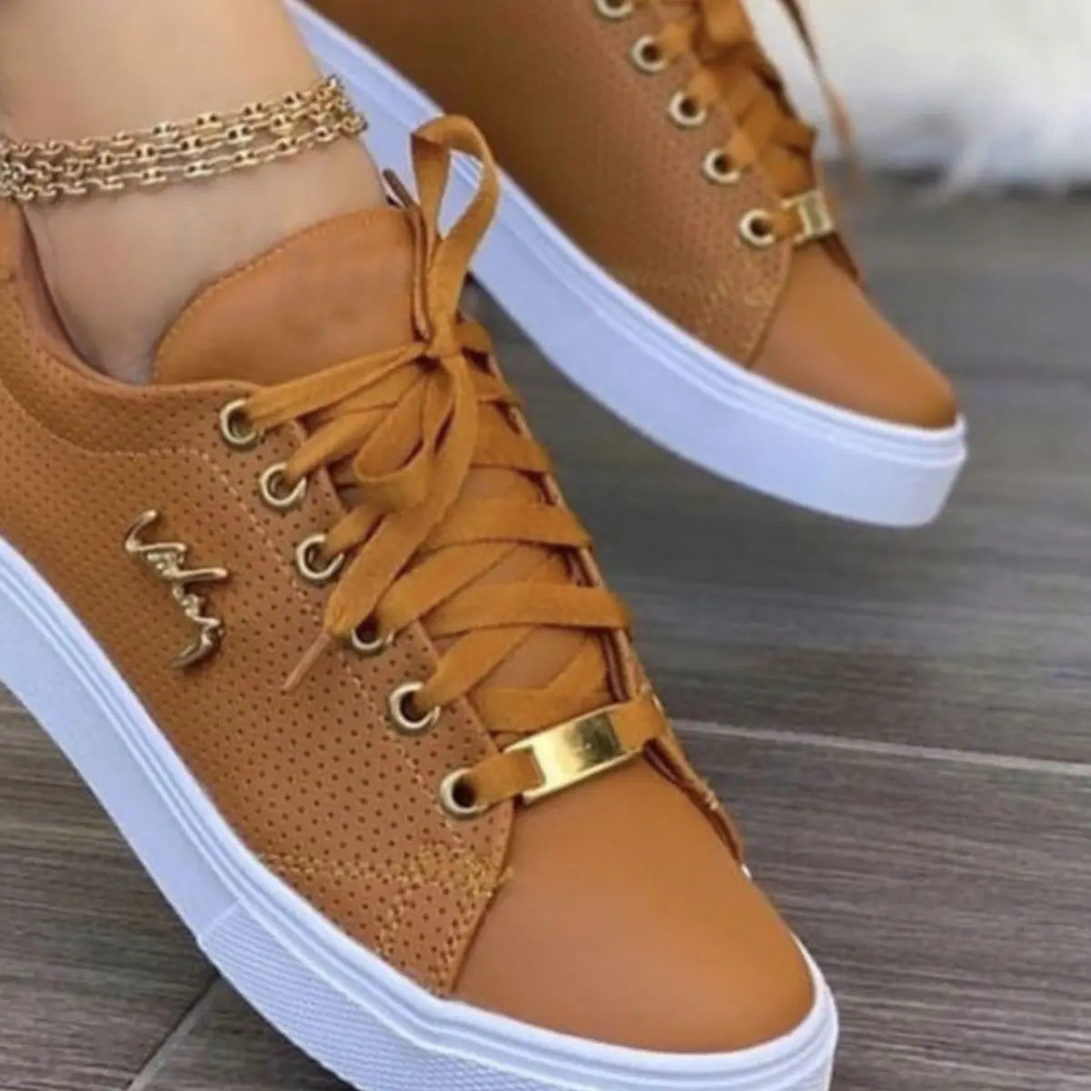 Lace Up Round Toe Sneakers  Style Ratio