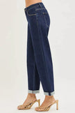 RISEN Slouchy Cropped  Boyfriend Jeans With Cuffed Hem  Style Ratio