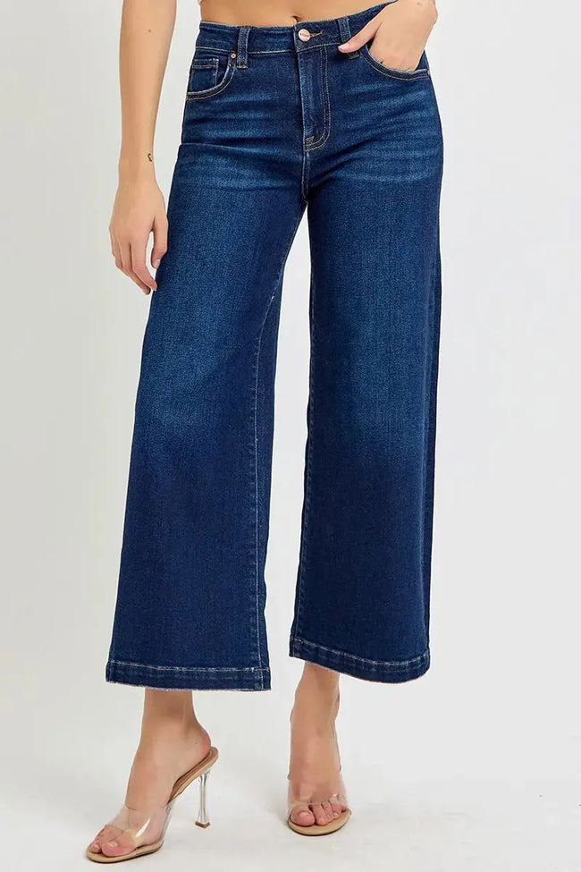 RISEN High Rise Crop Wide Jeans  Style Ratio