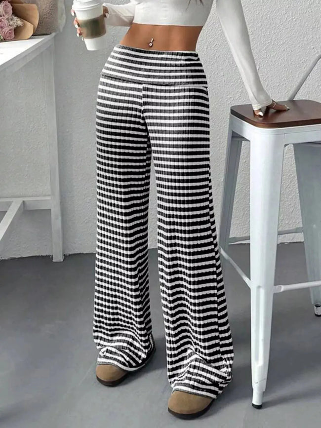Striped Wide Leg Pants  Style Ratio