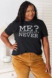 Simply Love Letter Graphic Round Neck Short Sleeve Shirt  Style Ratio