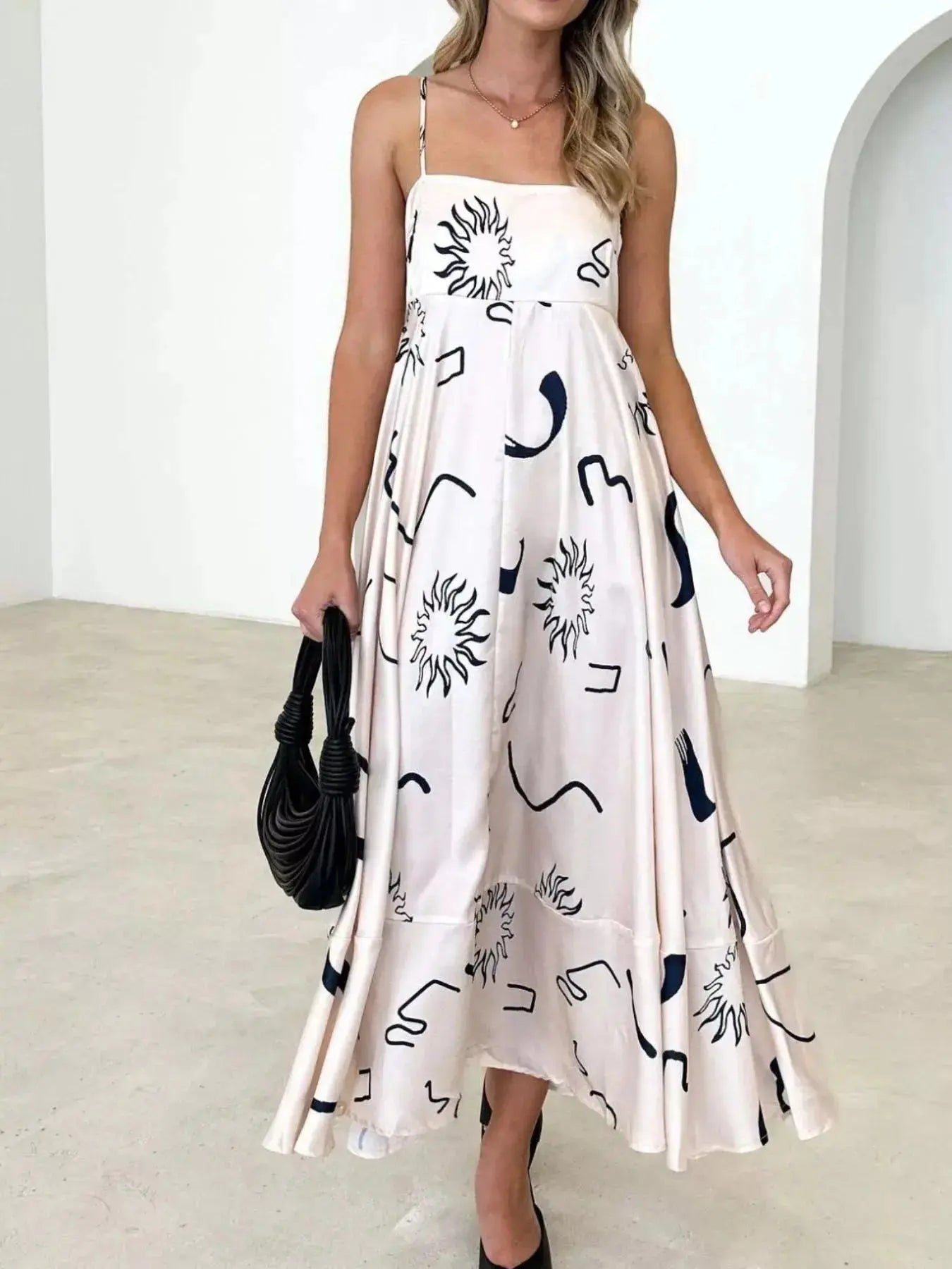 Printed Spaghetti Strap Maxi Dress  Style Ratio