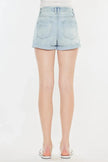 Kancan High Rise Repaired Mom Denim Shorts  Style Ratio