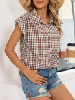 Gingham Button Down Short Sleeve Shirt  Style Ratio