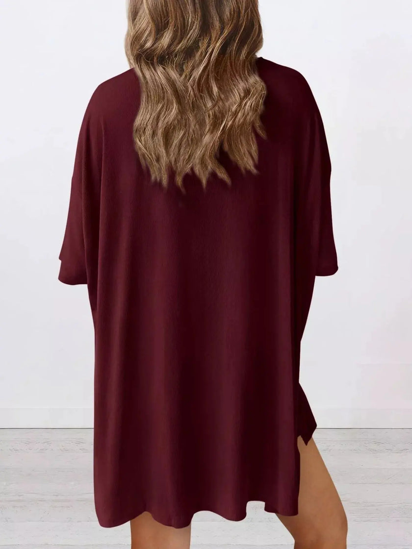 Full Size Relaxed Fit Top and Shorts Two-Piece Set  Style Ratio