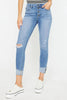 Kancan Distressed Cat's Whiskers Button Fly Jeans  Style Ratio