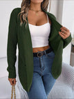 Chunky Knit Open Front Cardigan with Pockets  Style Ratio