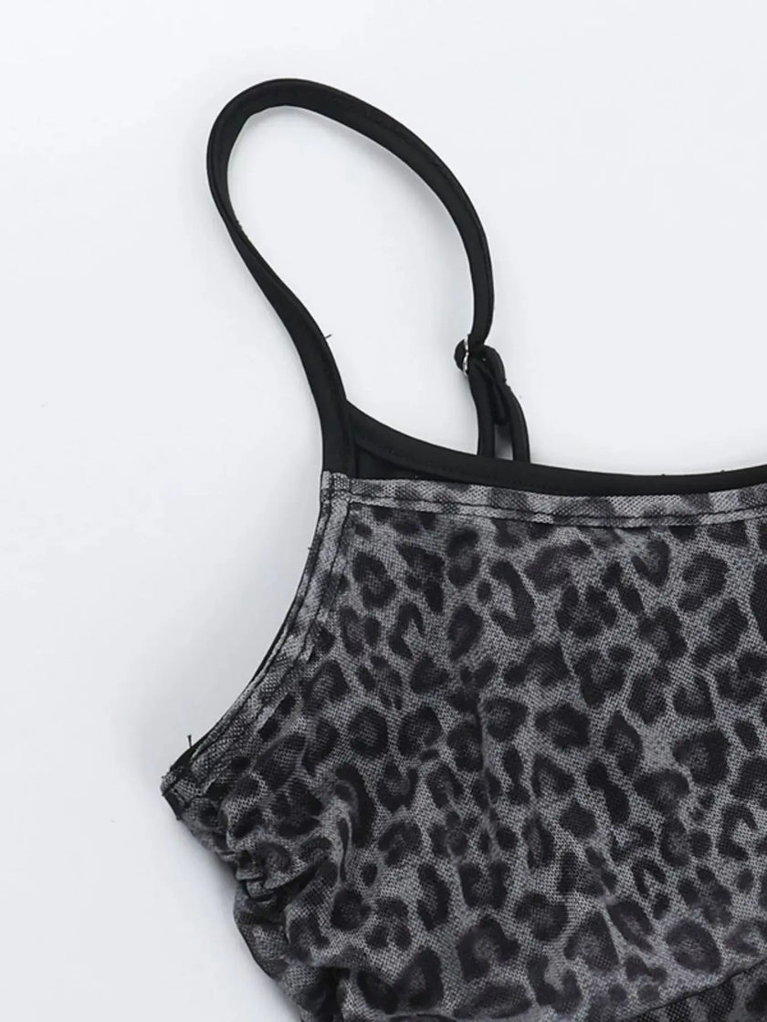 Sheer Leopard Print Cami  Style Ratio