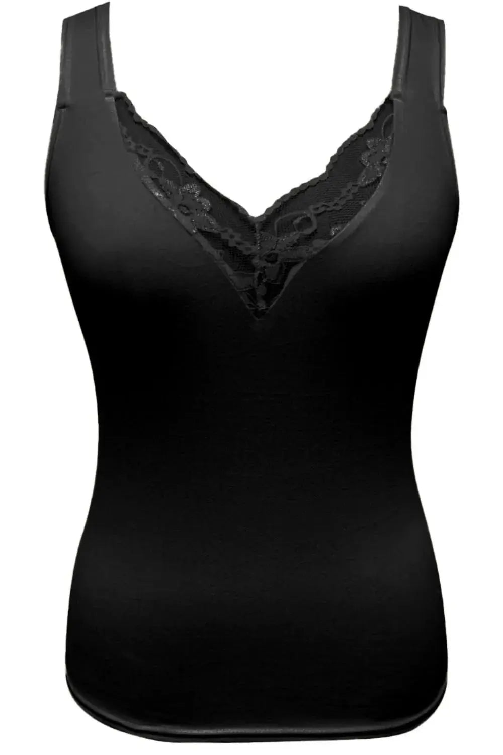 Full Size Lace Detail V-Neck Tank  Style Ratio