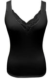 Full Size Lace Detail V-Neck Tank  Style Ratio