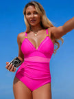 Mesh Panel One-Piece Swimsuit  Style Ratio