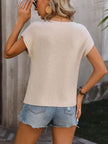 Mandy Pocketed Round Neck Cap Sleeve Sweater  Style Ratio