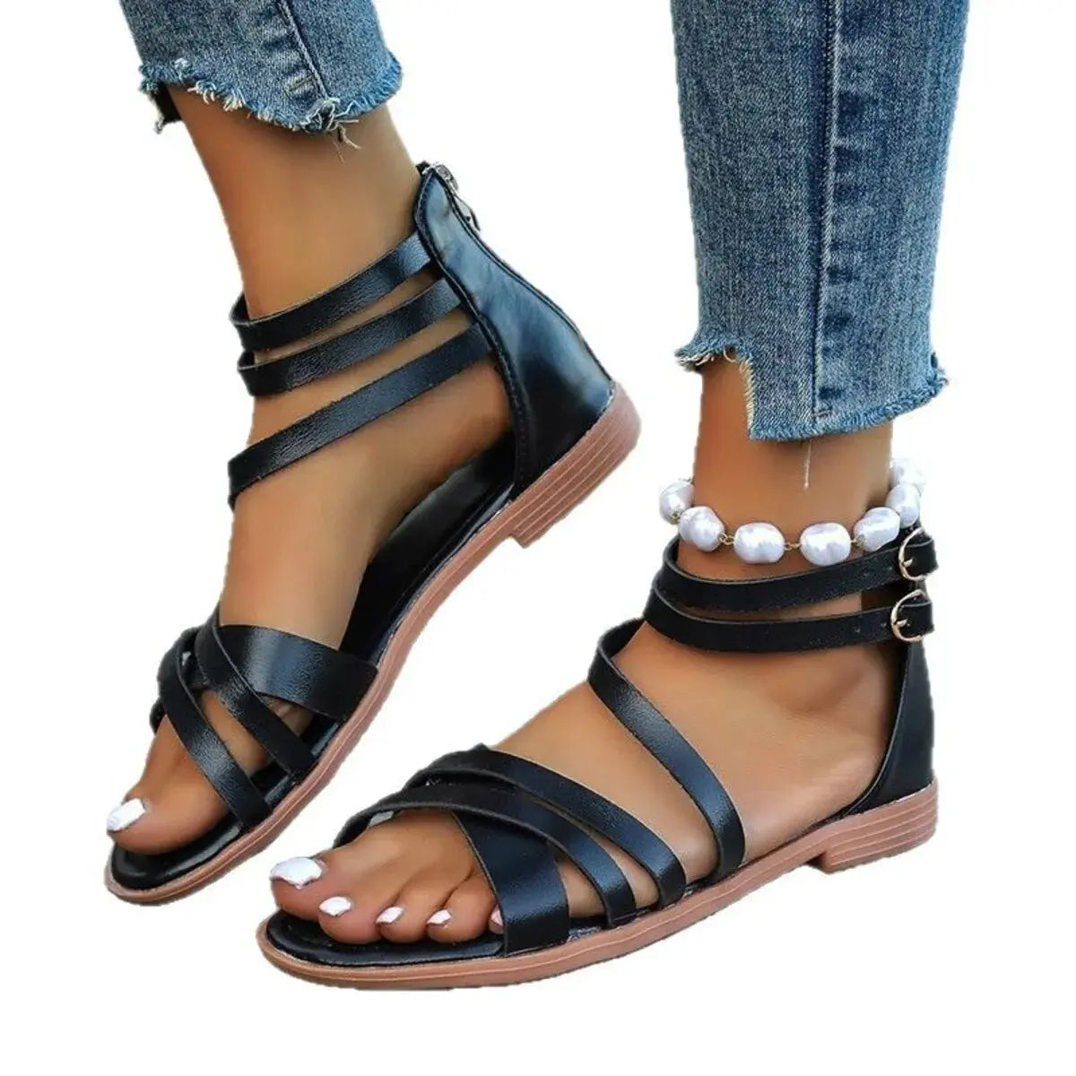 Strappy Flat Sandals  Style Ratio