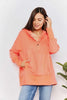 Double Take Quarter-Snap Dropped Shoulder Hoodie  Style Ratio