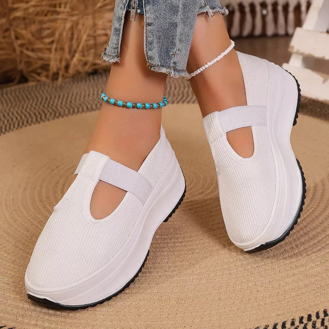 Round Toe Platform Slip-Ons  Style Ratio