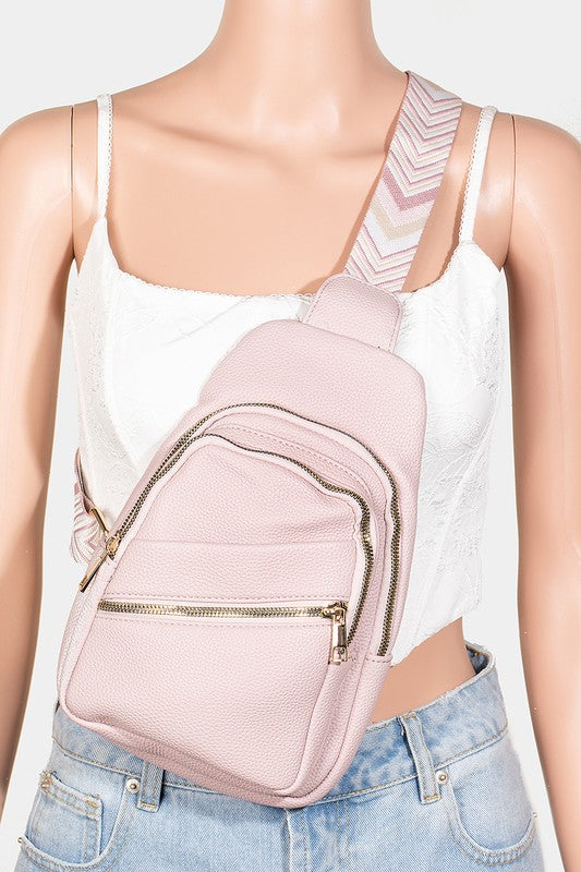 Chevron Strap Crossbody Bag