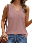 Eyelet V-Neck Tank  Style Ratio