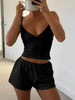 V-Neck Cami and Shorts Loungewear  Style Ratio