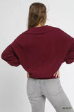 Umgee Linen Long Sleeves Elastic Hem Blouse  Style Ratio