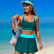 Scoop Neck Top and Skort Swim Set  Style Ratio