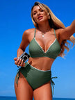 Scalloped Trim High-Waisted Bikini  Style Ratio