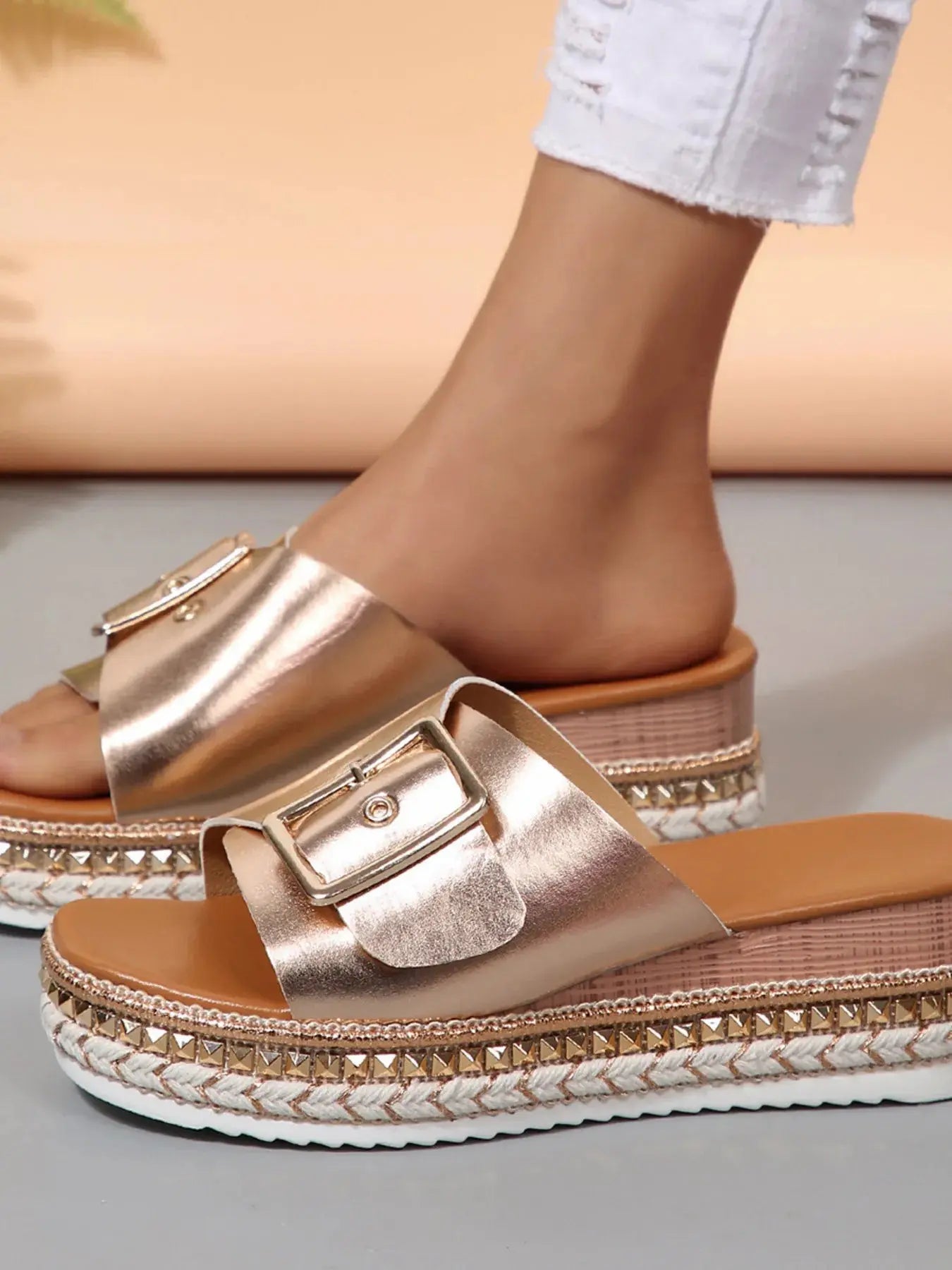Buckle Espadrille Platform Sandals  Style Ratio