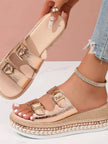 Platform Double Buckle Sandals  Style Ratio
