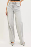 RISEN Slouchy Baggy Jeans with Contrast Stitching  Style Ratio