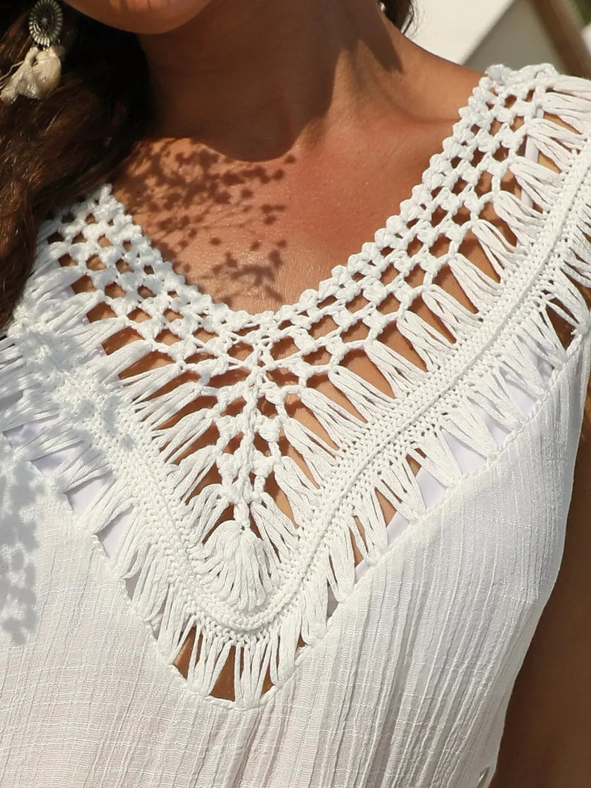 Crochet Detail Beach Cover Up  Style Ratio