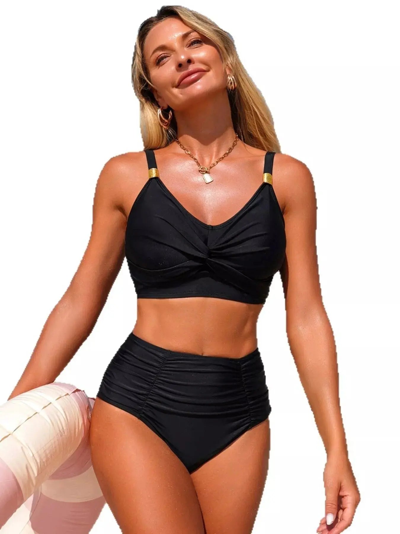 Twisted Front High-Waisted Bikini  Style Ratio