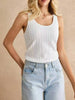 Textured Knit Scoop Neck Tank  Style Ratio