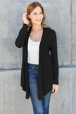 Basic Bae Full Size Open Front Long Sleeve Cardigan  Style Ratio
