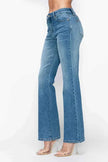 bytos Full Size Cat's Whiskers Mid Rise Bootcut Jeans  Style Ratio