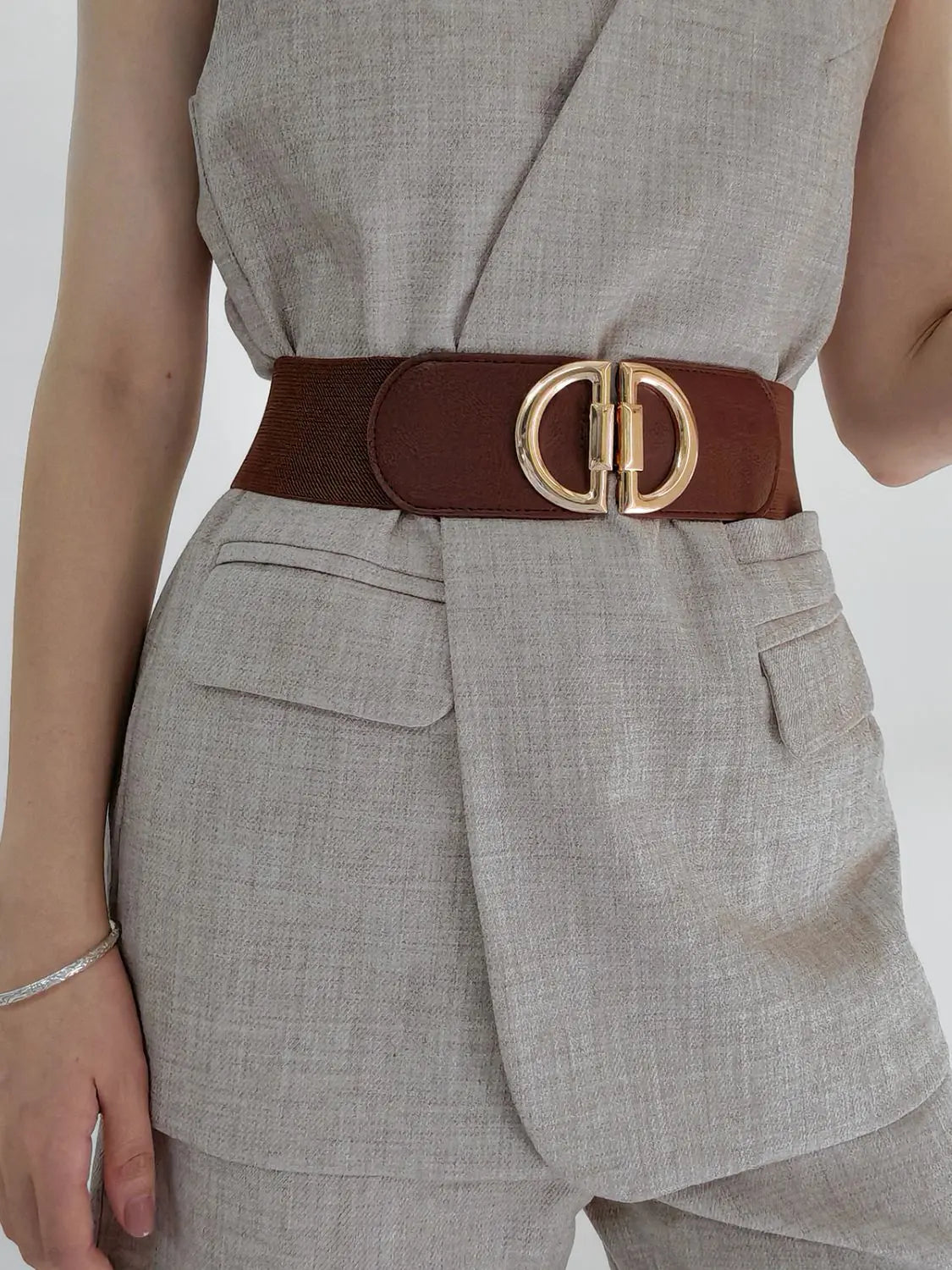D Buckle Elastic Belt  Style Ratio