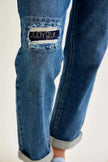 Judy Blue Mid Rise Boyfriend Embroidered Repair Patch Jeans  Style Ratio