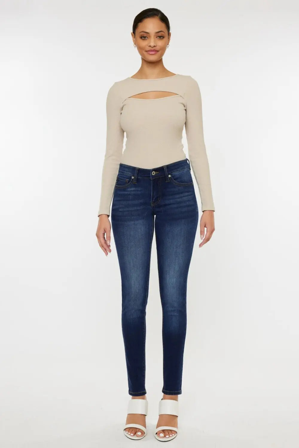 Kancan Mid Rise Gradient Skinny Jeans  Style Ratio