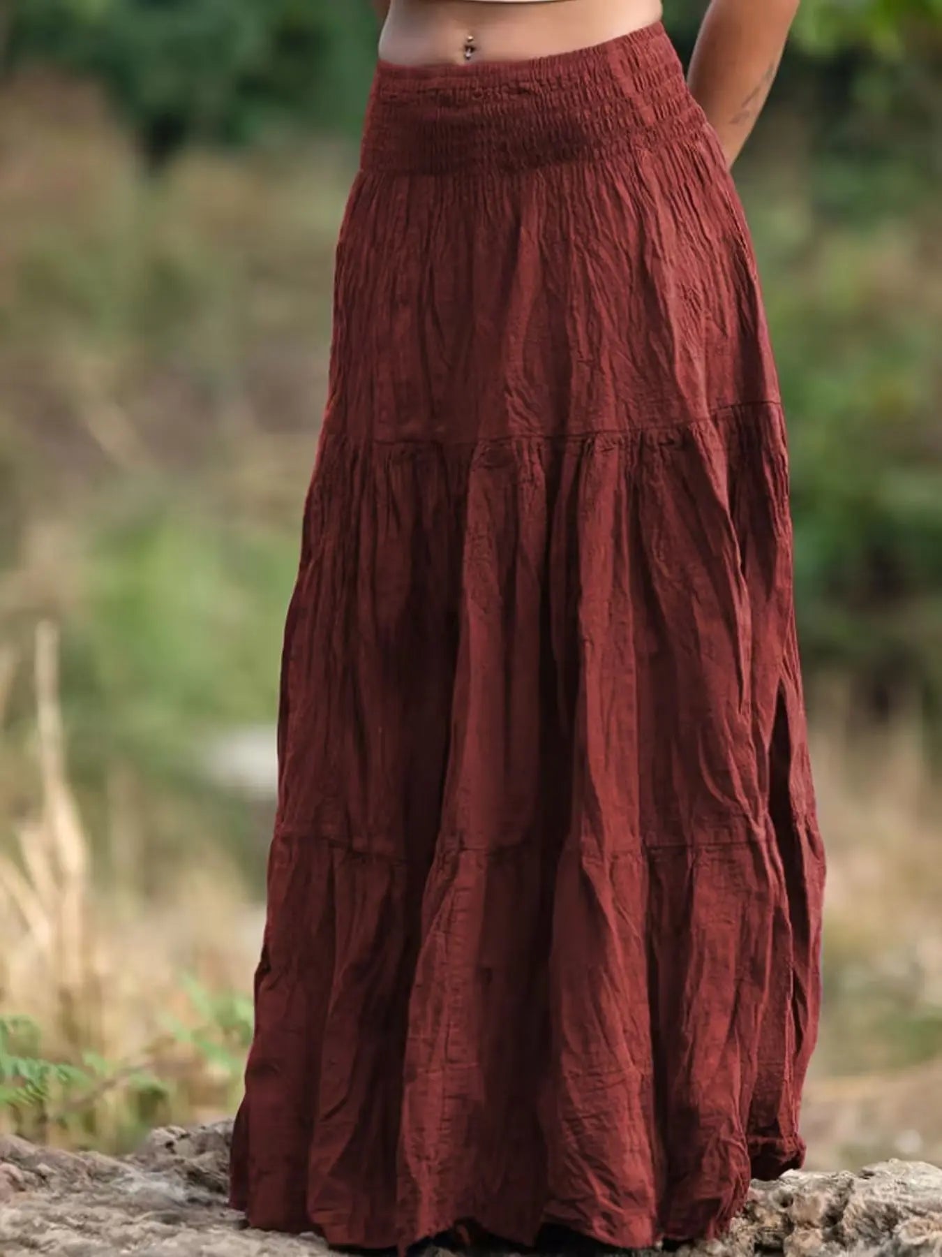 Tiered Maxi Skirt  Style Ratio