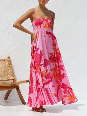 Printed Spaghetti Strap Maxi Dress  Style Ratio