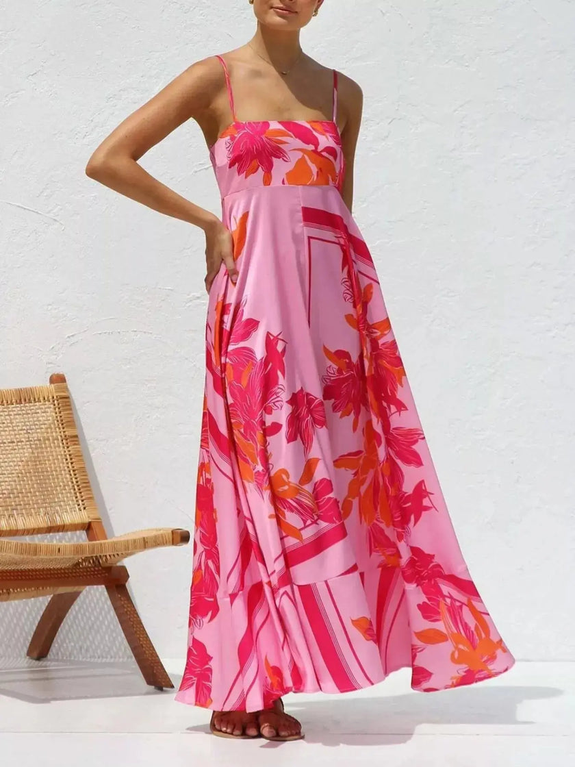 Printed Spaghetti Strap Maxi Dress  Style Ratio
