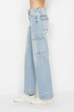 Judy Blue Full Size High Waist Straight Cargo Jeans  Style Ratio